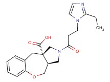(3aS*,10aS*)-2-[3-(2-ethyl-1H-imidazol-1-yl)propanoyl]-2,3,3a,4-tetrahydro-1H-[1]benzoxepino[3,4-c]pyrrole-10a(10H)-carboxylic acid