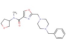 2-[(4-benzyl-1-piperazinyl)methyl]-N-methyl-N-(tetrahydro-3-furanyl)-1,3-oxazole-4-carboxamide