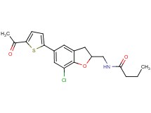 N-{[5-(5-acetyl-2-thienyl)-7-chloro-2,3-dihydro-1-benzofuran-2-yl]methyl}butanamide