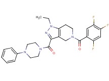 1-ethyl-3-[(4-phenyl-1-piperazinyl)carbonyl]-5-(2,4,5-trifluorobenzoyl)-4,5,6,7-tetrahydro-1H-pyrazolo[4,3-c]pyridine