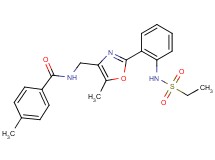 N-[(2-{2-[(ethylsulfonyl)amino]phenyl}-5-methyl-1,3-oxazol-4-yl)methyl]-4-methylbenzamide