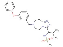N-{2-methyl-1-[7-(3-phenoxybenzyl)-6,7,8,9-tetrahydro-5H-[1,2,4]triazolo[4,3-d][1,4]diazepin-3-yl]propyl}methanesulfonamide