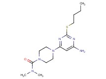 4-[6-amino-2-(butylthio)pyrimidin-4-yl]-N,N-dimethylpiperazine-1-carboxamide