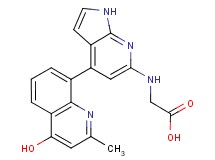 {[4-(4-hydroxy-2-methylquinolin-8-yl)-1H-pyrrolo[2,3-b]pyridin-6-yl]amino}acetic acid