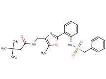 N-[(2-{2-[(benzylsulfonyl)amino]phenyl}-5-methyl-1,3-oxazol-4-yl)methyl]-3,3-dimethylbutanamide