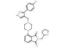 4-(4-{[3-(4-chlorophenyl)-1H-pyrazol-4-yl]methyl}-1-piperazinyl)-2-(tetrahydro-2-furanylmethyl)-1H-isoindole-1,3(2H)-dione