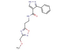 N-{2-[3-(methoxymethyl)-1,2,4-oxadiazol-5-yl]ethyl}-3-phenyl-1H-pyrazole-4-carboxamide