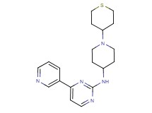 4-(3-pyridinyl)-N-[1-(tetrahydro-2H-thiopyran-4-yl)-4-piperidinyl]-2-pyrimidinamine