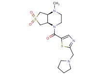 (4aR*,7aS*)-1-methyl-4-{[2-(1-pyrrolidinylmethyl)-1,3-thiazol-5-yl]carbonyl}octahydrothieno[3,4-b]pyrazine 6,6-dioxide