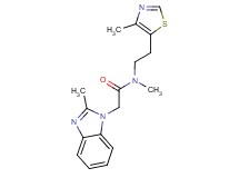 N-methyl-2-(2-methyl-1H-benzimidazol-1-yl)-N-[2-(4-methyl-1,3-thiazol-5-yl)ethyl]acetamide