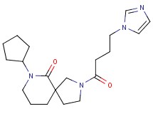 7-cyclopentyl-2-[4-(1H-imidazol-1-yl)butanoyl]-2,7-diazaspiro[4.5]decan-6-one