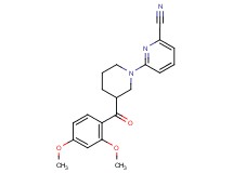 6-[3-(2,4-dimethoxybenzoyl)piperidin-1-yl]pyridine-2-carbonitrile