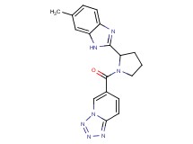 6-{[2-(6-methyl-1H-benzimidazol-2-yl)-1-pyrrolidinyl]carbonyl}tetrazolo[1,5-a]pyridine