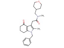 2-(1-benzyl-2-methyl-4-oxo-4,5,6,7-tetrahydro-1H-indol-3-yl)-N-methyl-N-(tetrahydro-2H-pyran-4-ylmethyl)acetamide