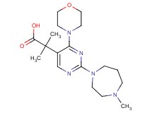 2-methyl-2-[2-(4-methyl-1,4-diazepan-1-yl)-4-morpholin-4-ylpyrimidin-5-yl]propanoic acid