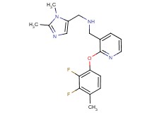 1-[2-(2,3-difluoro-4-methylphenoxy)-3-pyridinyl]-N-[(1,2-dimethyl-1H-imidazol-5-yl)methyl]methanamine