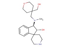 rel-(2R,3R)-3-[{[4-(hydroxymethyl)tetrahydro-2H-pyran-4-yl]methyl}(methyl)amino]-2,3-dihydrospiro[indene-1,4'-piperidin]-2-ol bis(trifluoroacetate) (salt)