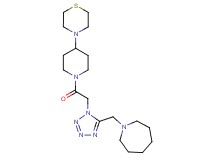 1-[(1-{2-oxo-2-[4-(4-thiomorpholinyl)-1-piperidinyl]ethyl}-1H-tetrazol-5-yl)methyl]azepane