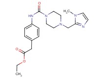 ethyl {4-[({4-[(1-methyl-1H-imidazol-2-yl)methyl]piperazin-1-yl}carbonyl)amino]phenyl}acetate