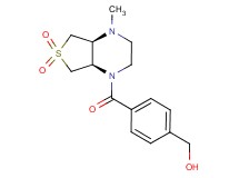 (4-{[(4aS*,7aR*)-4-methyl-6,6-dioxidohexahydrothieno[3,4-b]pyrazin-1(2H)-yl]carbonyl}phenyl)methanol