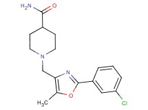 1-{[2-(3-chlorophenyl)-5-methyl-1,3-oxazol-4-yl]methyl}piperidine-4-carboxamide