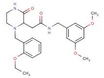 N-(3,5-dimethoxybenzyl)-2-[1-(2-ethoxybenzyl)-3-oxo-2-piperazinyl]acetamide