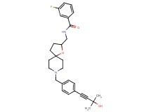 3-fluoro-N-({8-[4-(3-hydroxy-3-methyl-1-butyn-1-yl)benzyl]-1-oxa-8-azaspiro[4.5]dec-2-yl}methyl)benzamide