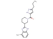 4-methyl-2-{1-[(3-propyl-1H-pyrazol-5-yl)carbonyl]-3-piperidinyl}-1H-benzimidazole