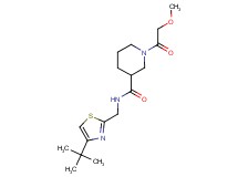 N-[(4-tert-butyl-1,3-thiazol-2-yl)methyl]-1-(methoxyacetyl)piperidine-3-carboxamide