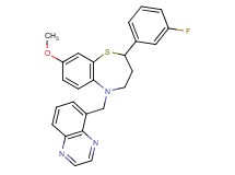 2-(3-fluorophenyl)-8-methoxy-5-(5-quinoxalinylmethyl)-2,3,4,5-tetrahydro-1,5-benzothiazepine