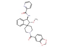N-[(2R*,3R*)-1'-(1,3-benzodioxol-5-ylcarbonyl)-2-methoxy-2,3-dihydrospiro[indene-1,4'-piperidin]-3-yl]-2-pyridinecarboxamide