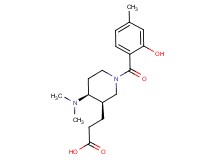 3-[(3R*,4S*)-4-(dimethylamino)-1-(2-hydroxy-4-methylbenzoyl)piperidin-3-yl]propanoic acid
