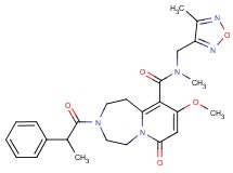 9-methoxy-N-methyl-N-[(4-methyl-1,2,5-oxadiazol-3-yl)methyl]-7-oxo-3-(2-phenylpropanoyl)-1,2,3,4,5,7-hexahydropyrido[1,2-d][1,4]diazepine-10-carboxamide
