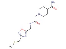 1-{2-[({3-[(methylthio)methyl]-1,2,4-oxadiazol-5-yl}methyl)amino]-2-oxoethyl}-4-piperidinecarboxamide