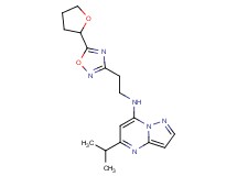 5-isopropyl-N-{2-[5-(tetrahydro-2-furanyl)-1,2,4-oxadiazol-3-yl]ethyl}pyrazolo[1,5-a]pyrimidin-7-amine