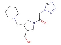 [(3R*,4R*)-4-(piperidin-1-ylmethyl)-1-(1H-tetrazol-1-ylacetyl)pyrrolidin-3-yl]methanol