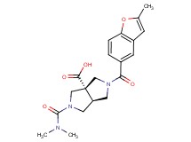 (3aS*,6aS*)-2-[(dimethylamino)carbonyl]-5-[(2-methyl-1-benzofuran-5-yl)carbonyl]hexahydropyrrolo[3,4-c]pyrrole-3a(1H)-carboxylic acid