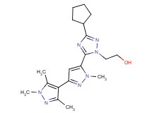 2-[3-cyclopentyl-5-(1,1',3',5'-tetramethyl-1H,1'H-3,4'-bipyrazol-5-yl)-1H-1,2,4-triazol-1-yl]ethanol