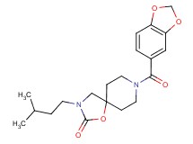 8-(1,3-benzodioxol-5-ylcarbonyl)-3-(3-methylbutyl)-1-oxa-3,8-diazaspiro[4.5]decan-2-one