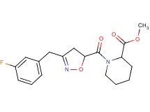 methyl 1-{[3-(3-fluorobenzyl)-4,5-dihydro-5-isoxazolyl]carbonyl}-2-piperidinecarboxylate