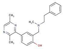 4-(3,6-dimethyl-2-pyrazinyl)-2-{[methyl(2-phenylethyl)amino]methyl}phenol