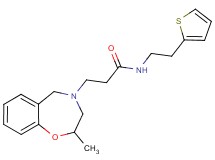 3-(2-methyl-2,3-dihydro-1,4-benzoxazepin-4(5H)-yl)-N-[2-(2-thienyl)ethyl]propanamide