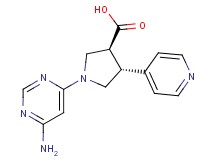 (3S*,4R*)-1-(6-aminopyrimidin-4-yl)-4-pyridin-4-ylpyrrolidine-3-carboxylic acid