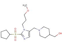 (1-{[2-(cyclopentylsulfonyl)-1-(3-methoxypropyl)-1H-imidazol-5-yl]methyl}-4-piperidinyl)methanol