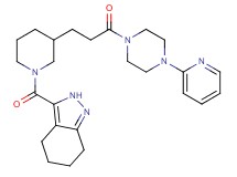3-[(3-{3-oxo-3-[4-(2-pyridinyl)-1-piperazinyl]propyl}-1-piperidinyl)carbonyl]-4,5,6,7-tetrahydro-2H-indazole