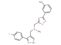 1-[3-(4-fluorophenyl)-1H-pyrazol-4-yl]-N-methyl-N-{[3-(3-methylphenyl)-1,2,4-oxadiazol-5-yl]methyl}methanamine