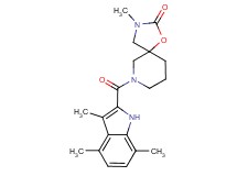 3-methyl-7-[(3,4,7-trimethyl-1H-indol-2-yl)carbonyl]-1-oxa-3,7-diazaspiro[4.5]decan-2-one
