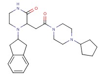 3-[2-(4-cyclopentyl-1-piperazinyl)-2-oxoethyl]-4-(2,3-dihydro-1H-inden-2-yl)-2-piperazinone