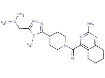 4-[(4-{5-[(dimethylamino)methyl]-4-methyl-4H-1,2,4-triazol-3-yl}piperidin-1-yl)carbonyl]-5,6,7,8-tetrahydroquinazolin-2-amine