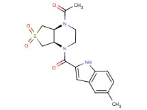 (4aR*,7aS*)-1-acetyl-4-[(5-methyl-1H-indol-2-yl)carbonyl]octahydrothieno[3,4-b]pyrazine 6,6-dioxide